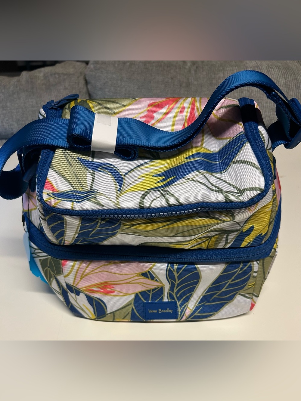 Vera Bradley ReActive Expandable Insulated Lunch Bag Floral Zipper Strap NWT